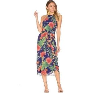 Privacy Please Tropical Print Midi Dress Size XS